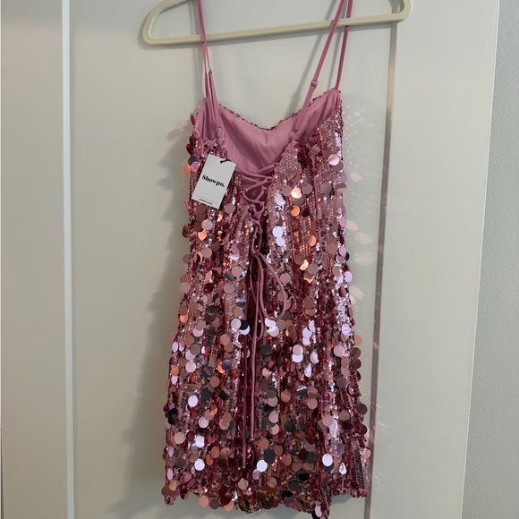 Showpo Pink Sequin Mini Dress - Picture 2 of 4